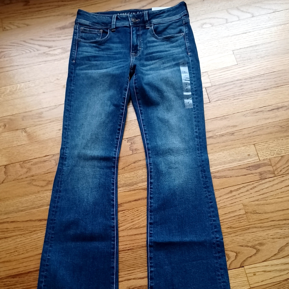 NWT American Eagle Kick Boot Super Stretch Jeans - Women's Size 8 Long - 29W
